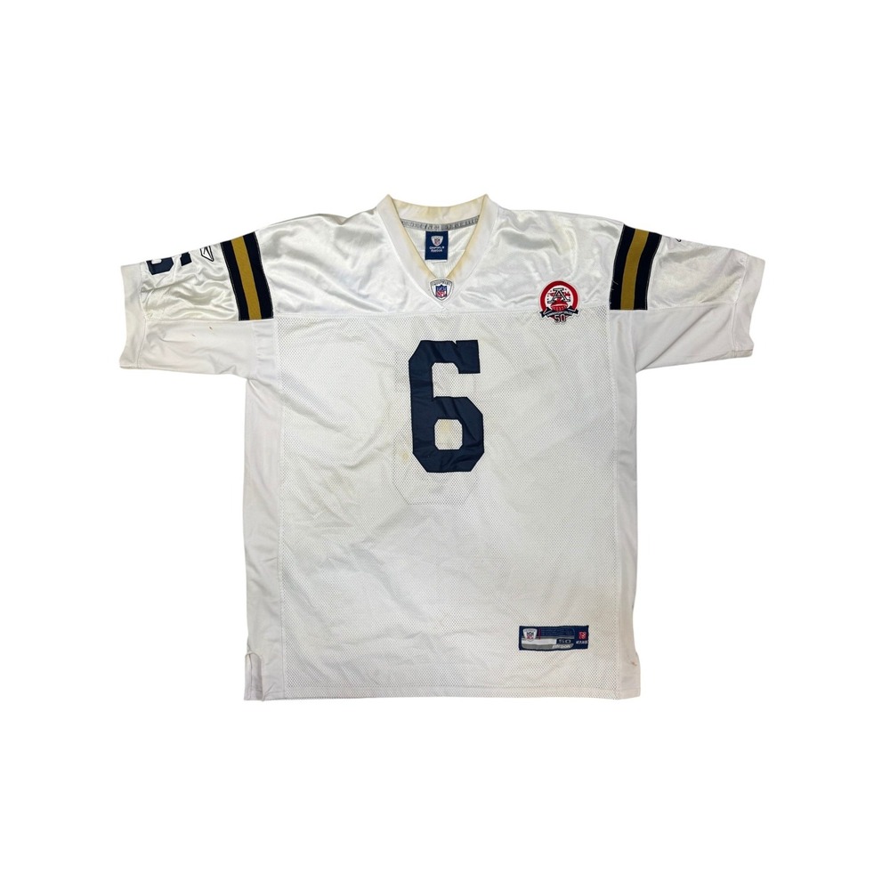 Reebok NFL New York Jets Mark Sanchez 6 Jersey White Throwback Stitched Size 50